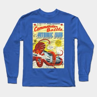 Giant Octopus vs Atomic Sub Comic Cover Long Sleeve T-Shirt